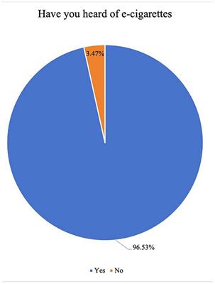 A cross-sectional survey of medical and other groups’ awareness, perceptions, and willingness to use e-cigarettes during the COVID-19 pandemic